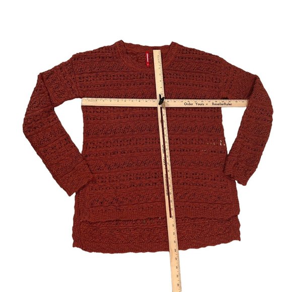 UNIONBAY Sweater Women's Long Sleeve Loose Knit Split Hem Pullover Brown Large - Picture 3 of 9